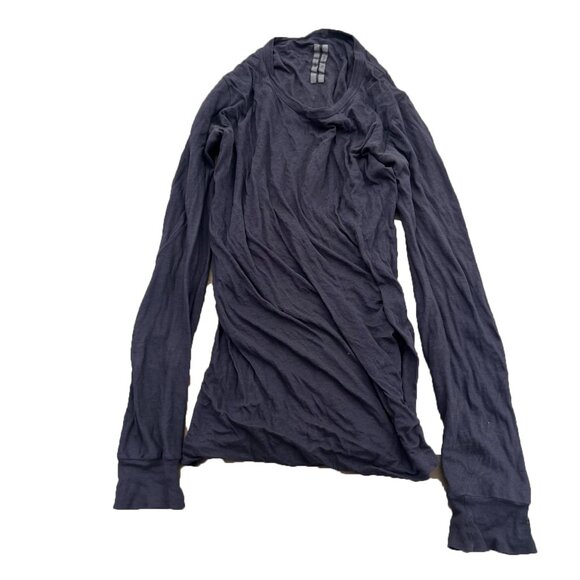 Rick Owens FW17 GLITTER Double Layer Long Sleeve Plum - Picture 1 of 4